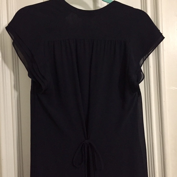 Navy Chiffon Dress - Picture 5 of 5